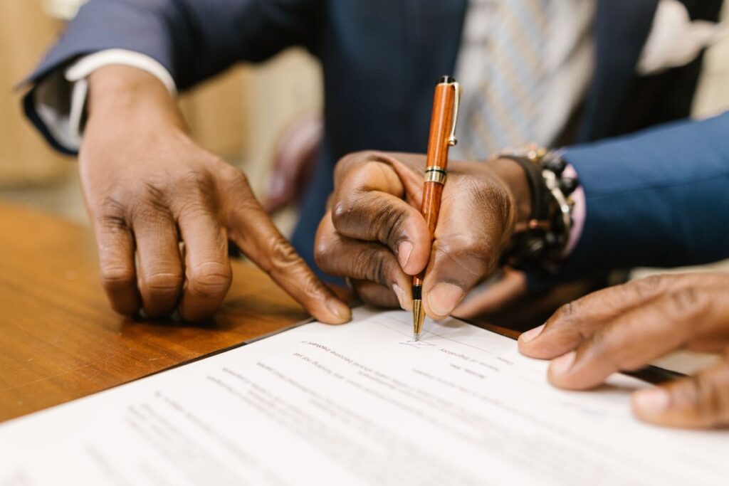 Firma de un contrato